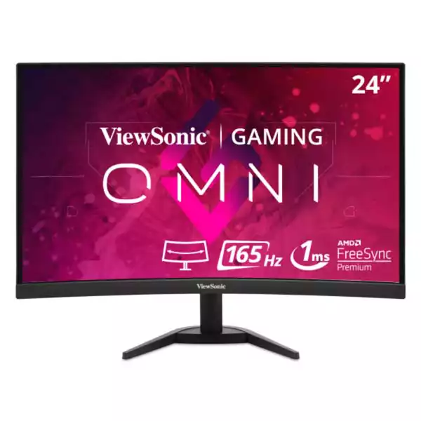 Monitor 24 ViewSonic VX2468-PC-MHD 1920x1080/Full HD/VA/165Hz/1ms/2xHDMI/DP/3.5mm/FreeSync/Curved