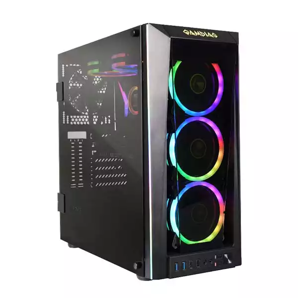 Kućište Gamdias Talos M1B+Tastatura mehanička + miš + podloga + slušalice Gamdias Hermes E1B