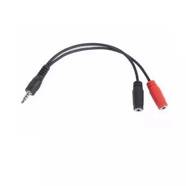 Adapter 3.5mm-2x3.5mm M/F 0,2m Gembird CCA-417 Crni