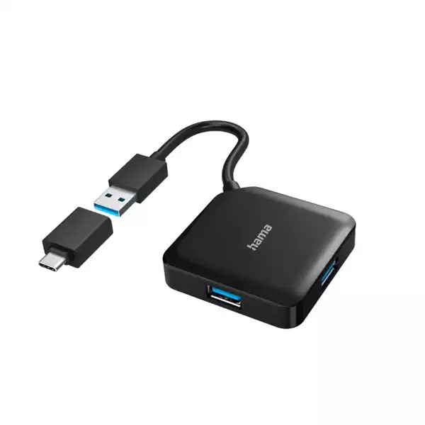 USB HUB 4 Port Super brzi Hama sa USB adapterom tip C 3.2 200116