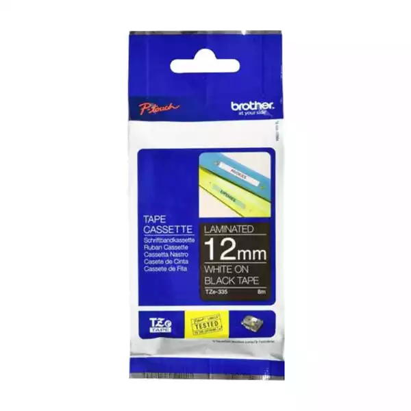 Brother traka TZE335 12mm W/B