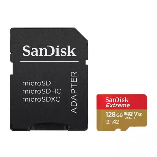 Micro SDXC SanDisk 128GB Exreme Pro 160mb/s+SD adapter