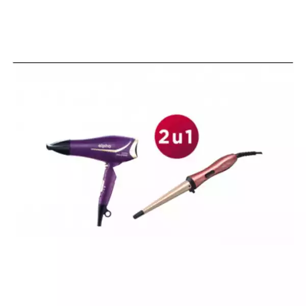 Set fen za kosu Alpha AHD559SMP + Stajler Alpha AHC720A SP