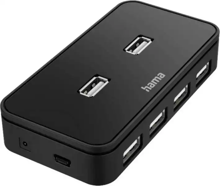USB HUB 7 port Hama 2.0 200123 Black sa napajanjem