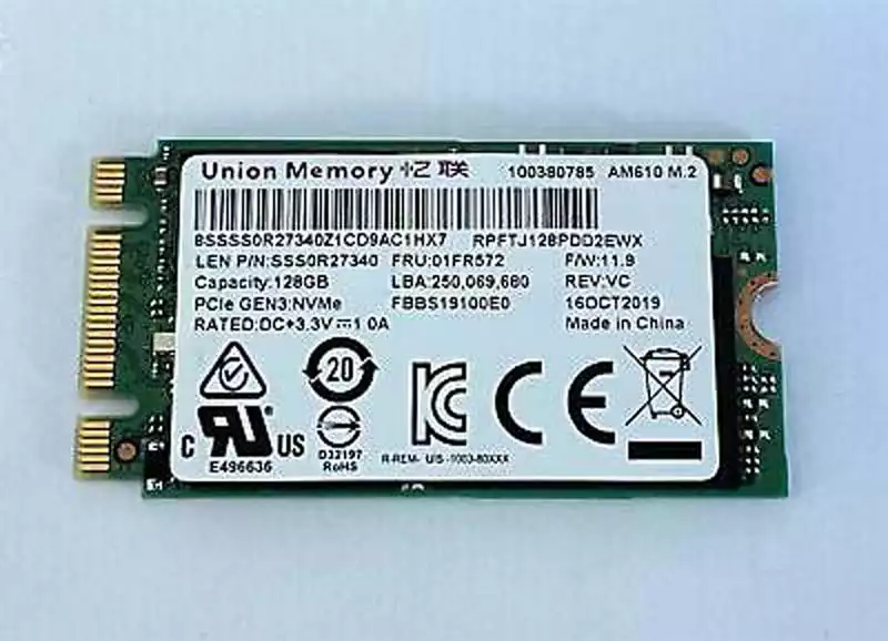 SSD M.2 NVMe 128GB Union Memory AM610
