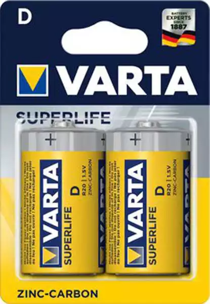 Baterija Varta R20 alkalna, nepunjiva