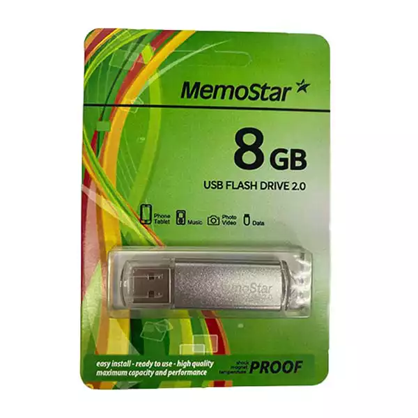 USB Flash 8GB 2.0 KLASIK MemoStar Sivi