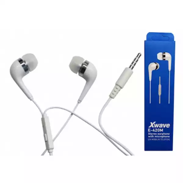 Slušalice bubice Xwave E-420M, bele