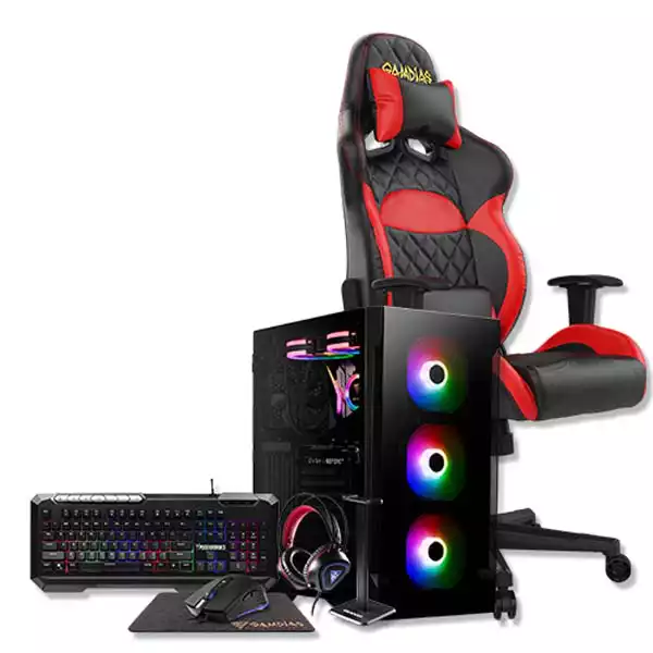 PC Gaming setup Gamdias Ryzen 5 3500/16GB/512GB/RTX2060/Poseidon M3 Combo/stolica Gamdias Zelus E1-L