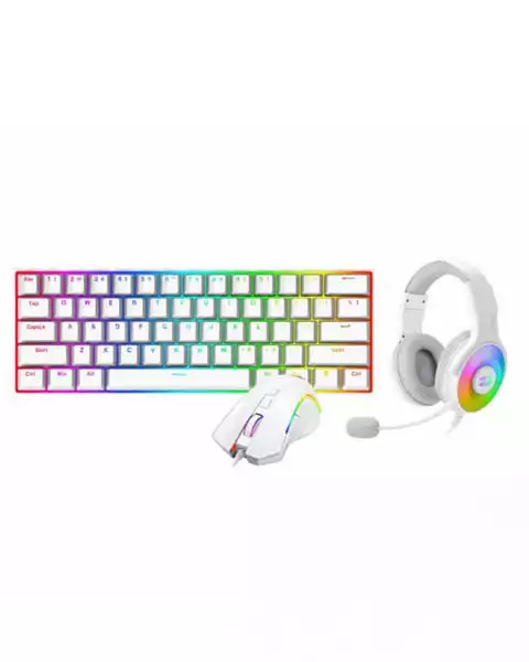 Gaming set tastatura+miš+slušalice Redragon S129W beli