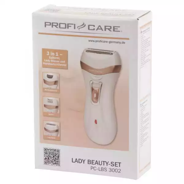 Set za negu PROFI CARE - PC-LBS 3002 3 u 1 epilator, brijač i turpija za pete