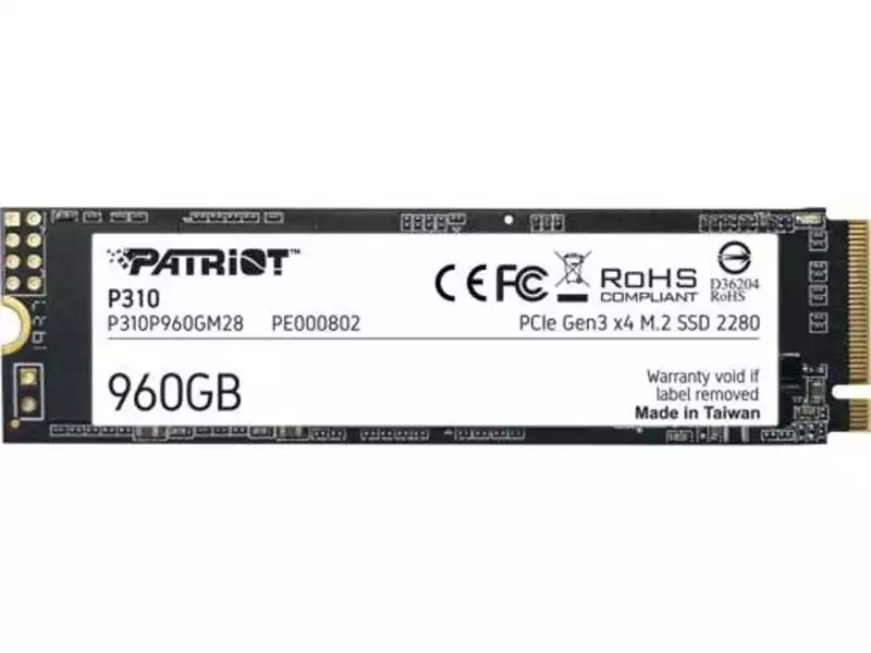 SSD M.2 NVMe 960GB Patriot P310 1700MBs/1500MBs P310P960GM28