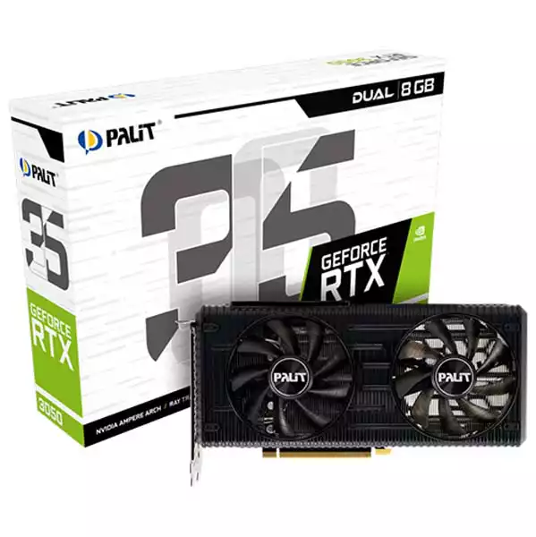 Graficka karta GeForce Palit RTX 3050 Dual 8GB GDDR6