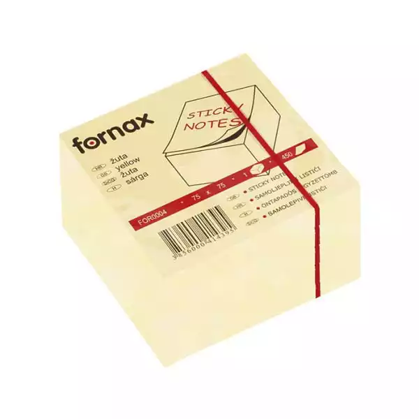 Fornax Kocka samolepljivi listići FORNAX 450 lis, 75x75 žuta 414395 ( A813 ) 