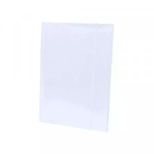 Duplo Fascikla plastificirana sa gumicom 600g bela ( 2486 ) 