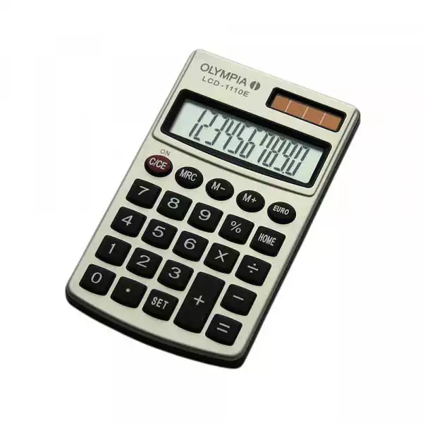 Olympia Kalkulator Olympia LCD 1110 Euro, silver ( 1056 ) 