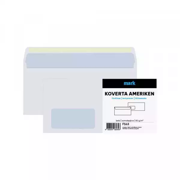Mark koverte Koverta ameriken MARK LP 11x23cm 25 kom ( F163 ) 