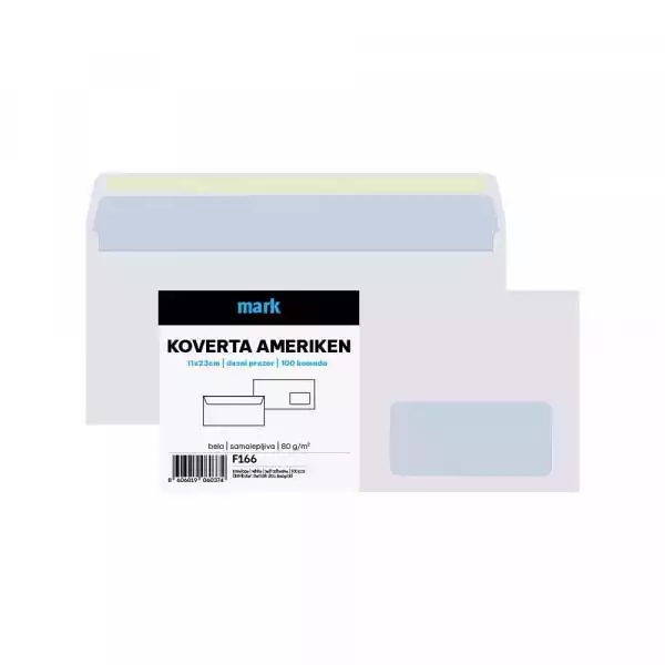 Mark koverte Koverta ameriken MARK DP 11x23cm 100 kom ( F166 ) 