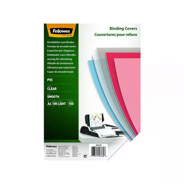 Fellowes Folija za koričenje FELLOWES 5376001  PVC A4 150mic providna ( F057 ) 