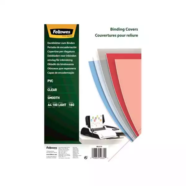 Fellowes Folija za koričenje FELLOWES 5375901  PVC A4 180mic providna ( 6709 ) 