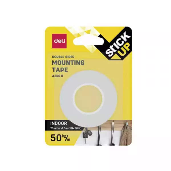 Deli Traka obostrano lepljiva montažna 25.4mm x 1.5m  50kg/m  Deli ( F105 ) 