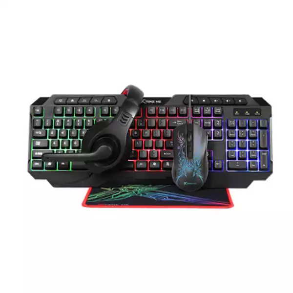 Tastatura+Miš+Podloga+Slušalice Xtrike CMX411 4in1 gejmerski set za sa pozadinskim osvetljenjem