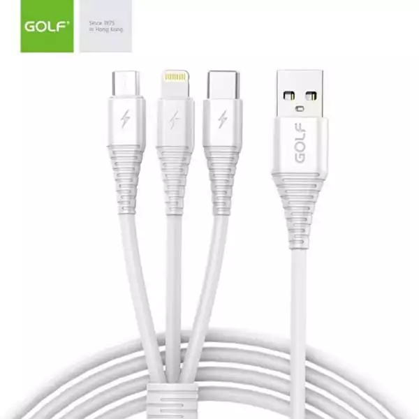 USB data kabl 3/1 GOLF GC-85 beli iPhone/micro/tipe-C