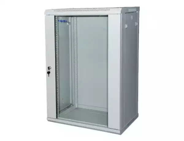 18U/19 rek orman nazidni Netiks DW6618 dvodelni staklena vrata sa bravom dim. 600x600x900mm