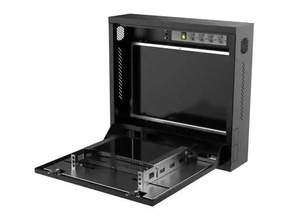 1U/19 rek orman nazidni za video nadzor Mirsan DVR01U580550150.02 580mmx150mmx550mm beli