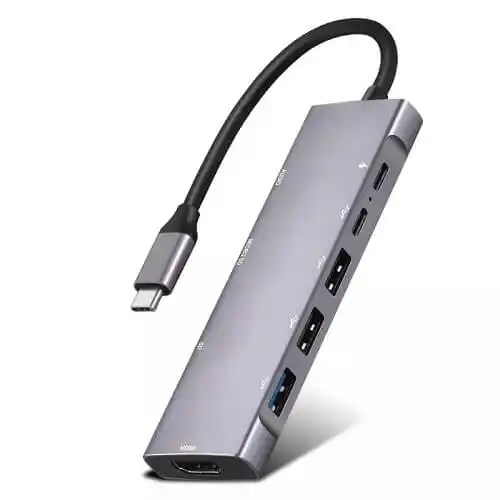 Adapter Tip C 9/1 4K HDMI/USBx3/SD/AUX/USB-C 100W aluminujum KT-HU91 Kettz