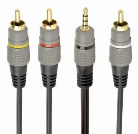 Audio kabl AUX 3.5mm - 3xRCA 1.5m CCAP-4P3R Gembird