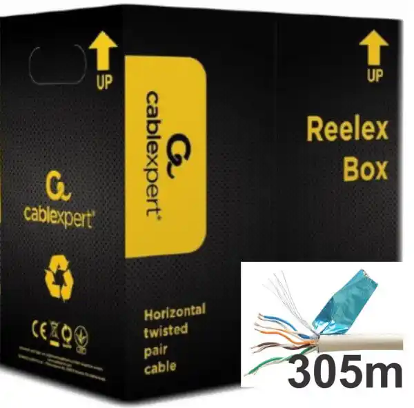 FTP cable Fly CAT 5E Gembird FPC-5004E-L CCA 305 metara