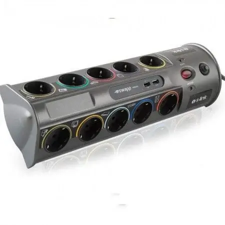 Produžni kabl sa 10 utičnica S-Link SWAPP SP10AF /2xUSB 1.5m