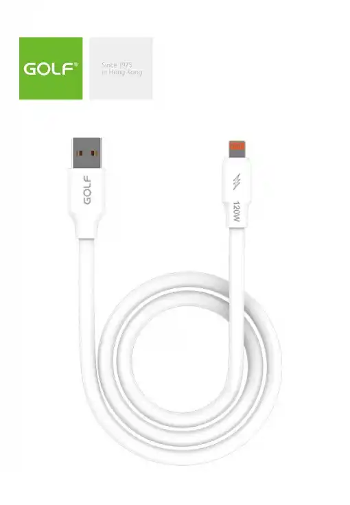 Kabl USB A na lighting USB  Golf 1m 6A 120W GC-98i beli