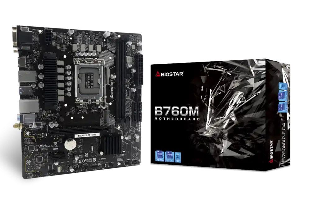Matična ploča 1700  Biostar B760MX2-E  D4 HDMI/DVI/VGA/M.2