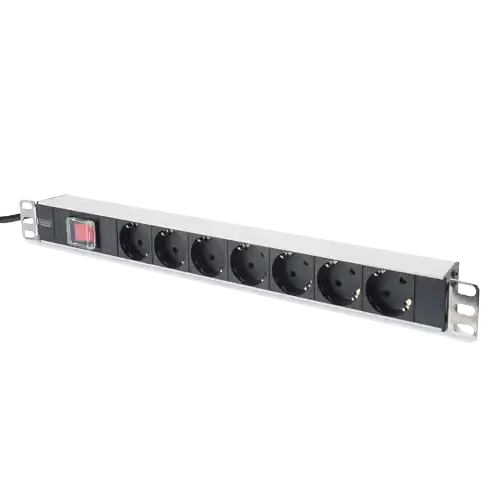 Razvodni panel 220V sa 7 utič. 19/1U 2m Digitus DN-95402