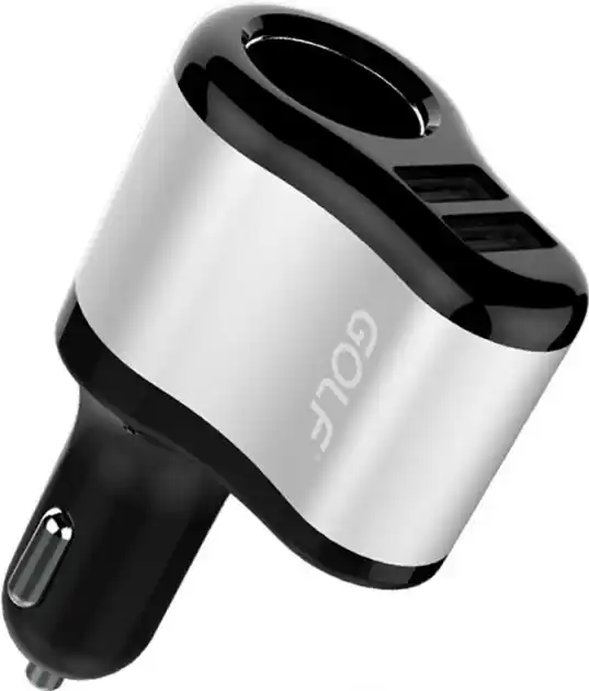 Auto punjač GOLF GF-C14 2USB+utičnica