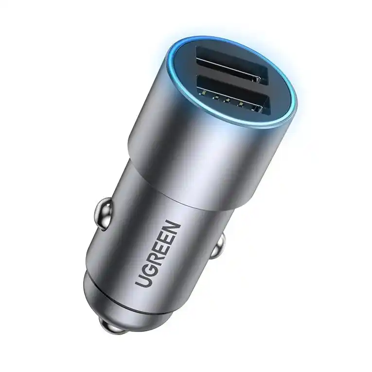 Auto punjač UGREEN CD130 24W dual USB sivi