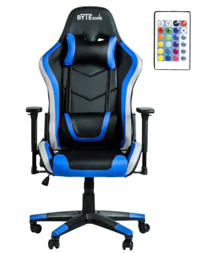 Gaming stolica ByteZone THUNDER crno/plava LED RGB