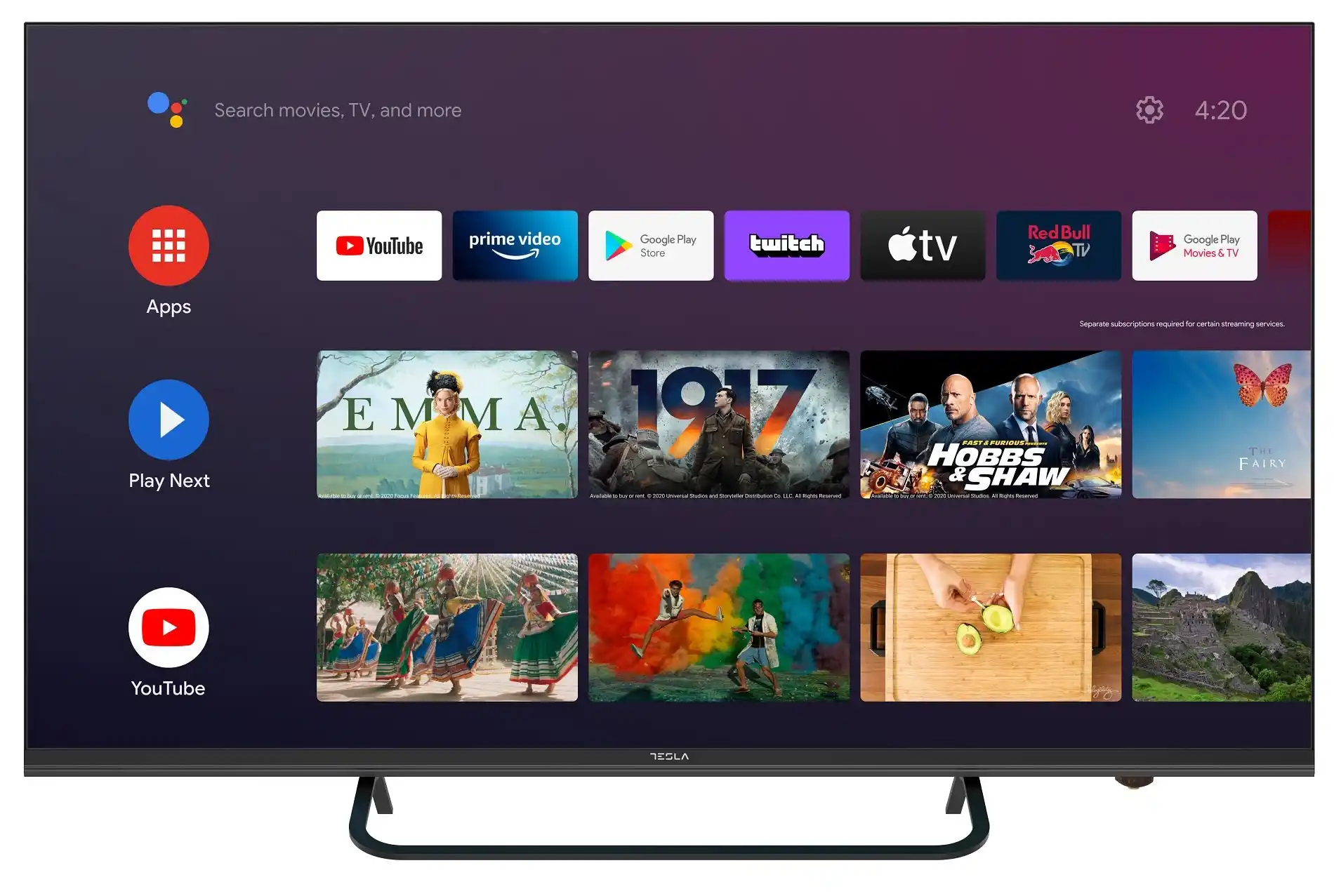 SMART LED TV 50 Tesla 50E625BUS 3840x2160/UHD/4K/DVB-T2/S2/C Frameless