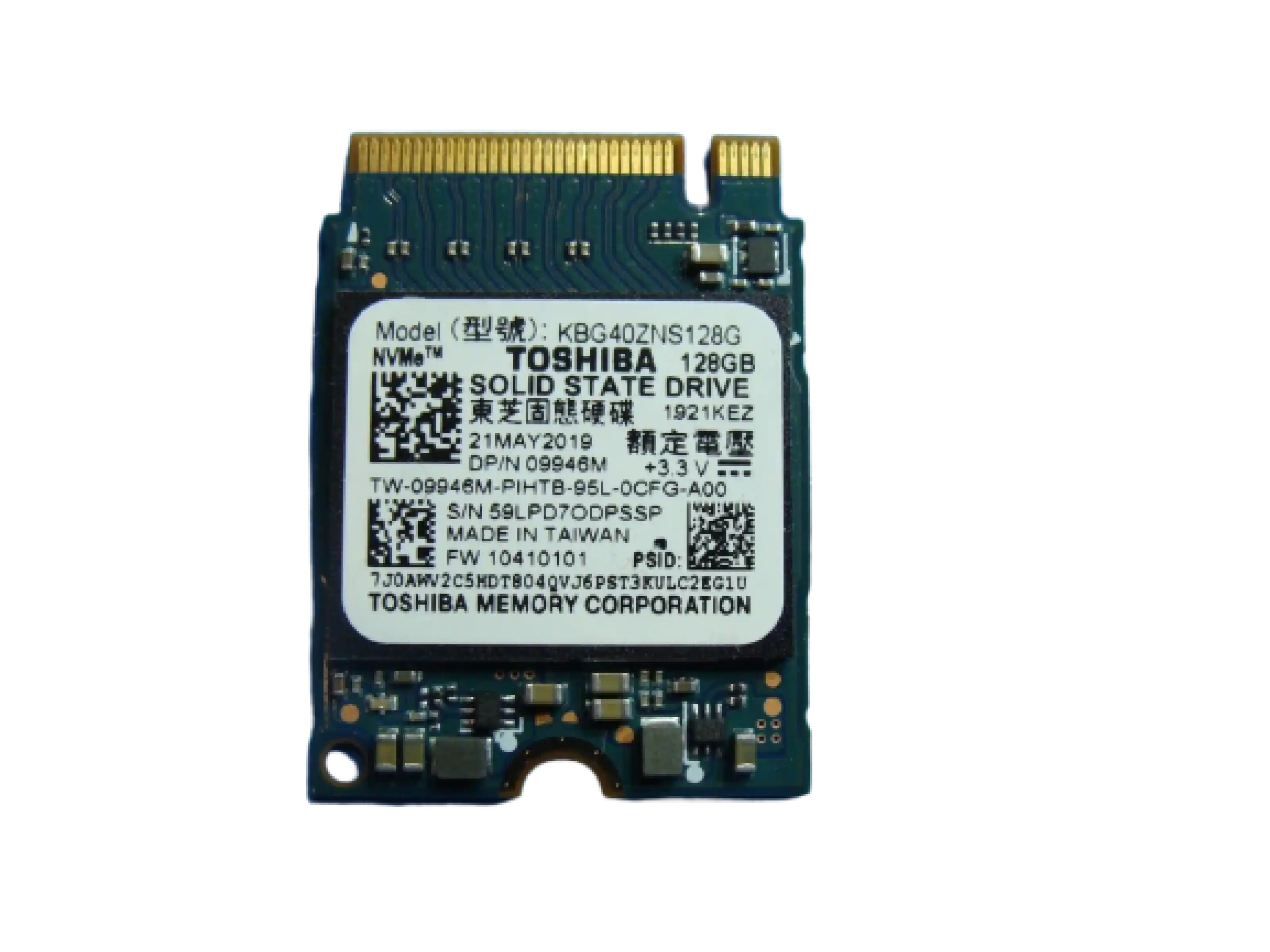 SSD M.2 NVMe 128GB Toshiba KBG40ZNS128G