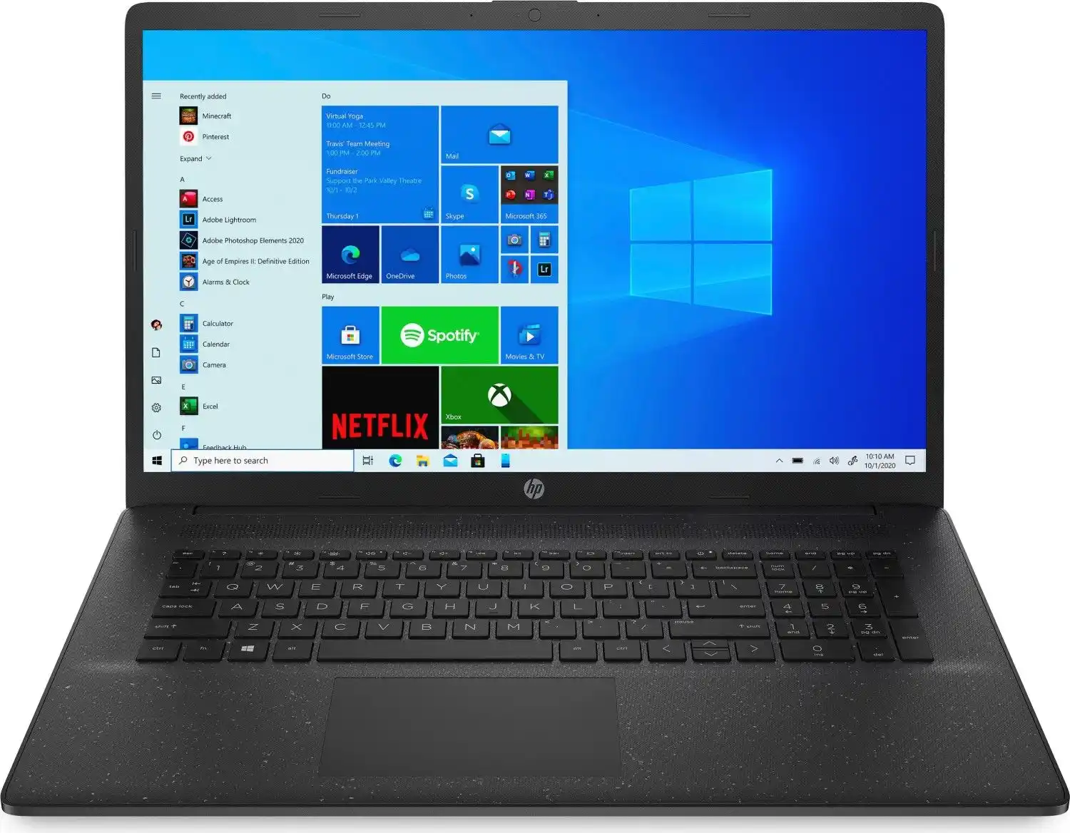 Laptop HP17-cp0415ng 17.3 FHD IPS/AMD Athlon 3150U/8GB/M.2 512GB/Black Win10Home 75W42EA