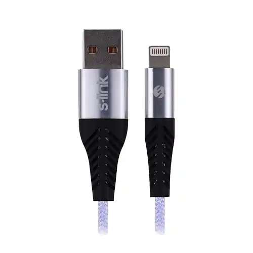 Kabl USB Lightning S-Link SL-STM55L 1m Srebrni