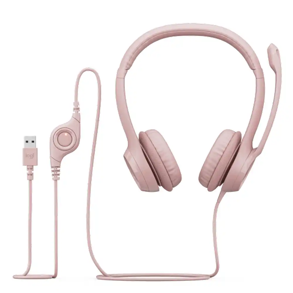 Slušalice Logitech H390 Roze