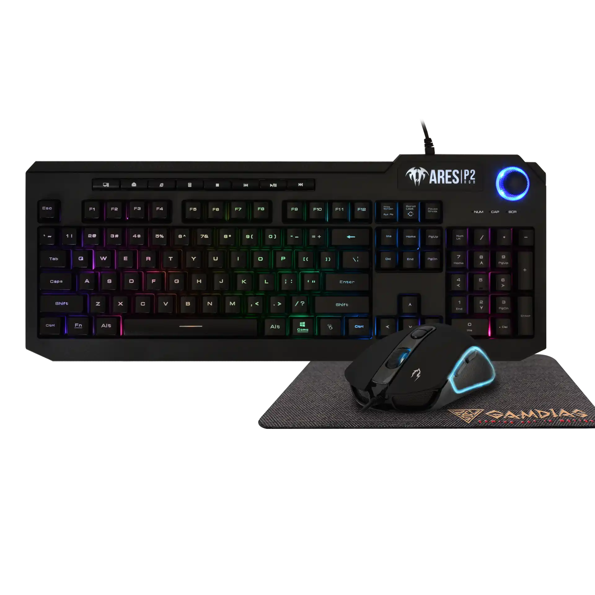 Tastatura + miš+ podloga Gamdias Ares P2