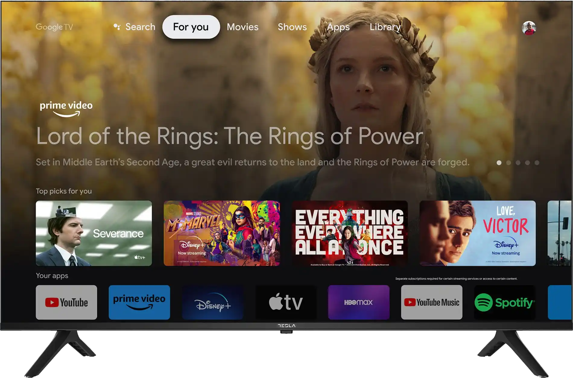 SMART LED TV 65 Tesla 65S635BUS 3840x2160/UHD/4K/DVB-T2/S2/C/google tv
