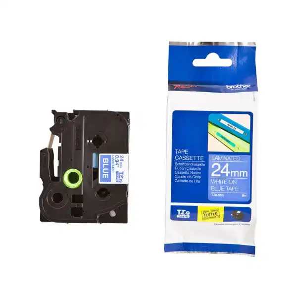 Brother TZe-555 bela na plavo 24mm ( 3056 ) 