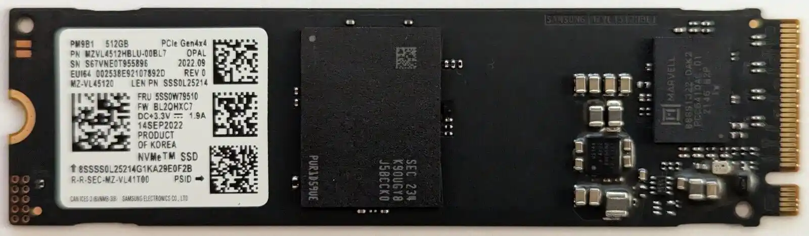 SSD M.2 NVMe 512GB Samsung  PM9B1 / 2240 Bulk