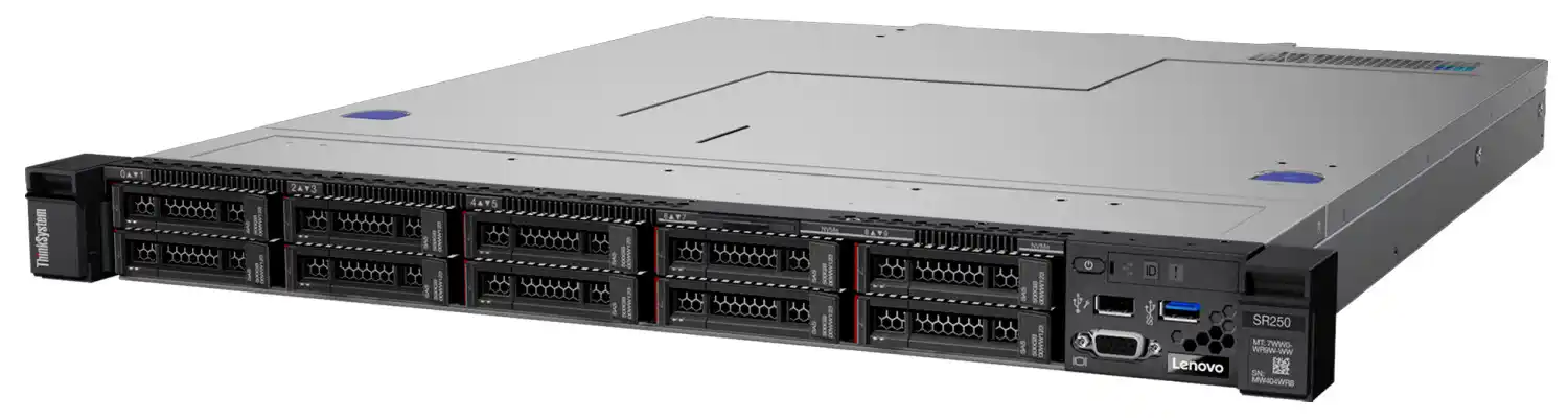 Server Lenovo ThinkSystem SR250 Xeon E-2224 4C/UDIMM 48GB/3.5x4/XClarity Enterprise/300w 3Y