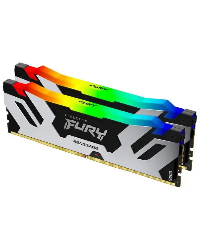 Memorija DDR5 32GB (2x16GB) 7200MT/s Kingston Fury Renegade Silver RGB  KF572C38RSAK2-32